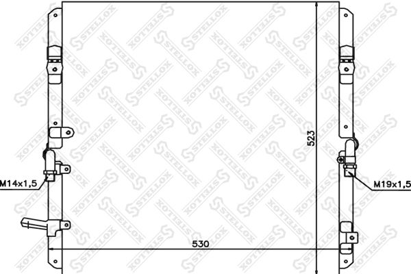 STELLOX Lauhdutin, ilmastointilaite 10-45536-SX