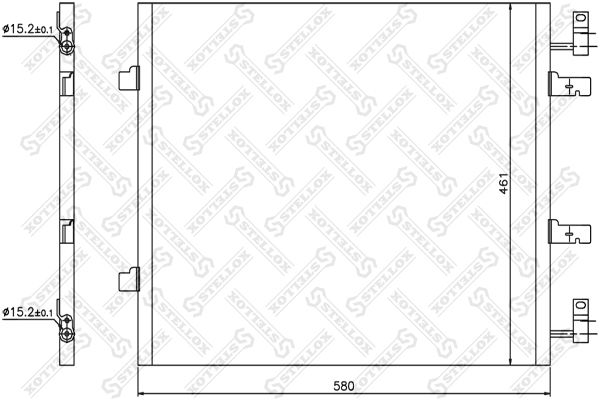 STELLOX Lauhdutin, ilmastointilaite 10-45666-SX