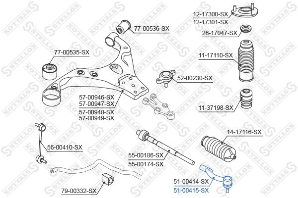 STELLOX Raidetangon pää 51-00415-SX