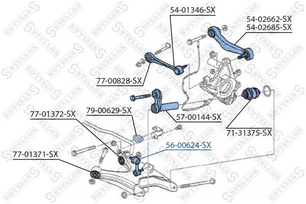 STELLOX Tanko, kallistuksenvaimennin 56-00624-SX