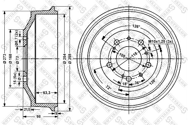 STELLOX Jarrurumpu 6026-9906-SX