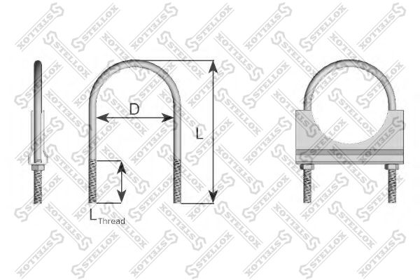 STELLOX Putkenliitin, pakoputkisto 82-01103-SX