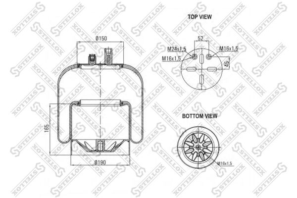 STELLOX Metallipalje, ilmajousitus 84-00133-SX