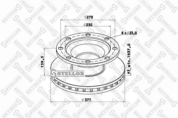 STELLOX Jarrulevy 85-00804-SX