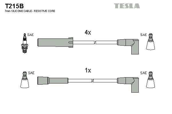 TESLA Sytytysjohtosarja T215B