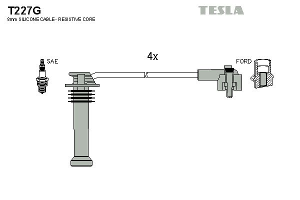 TESLA Sytytysjohtosarja T227G