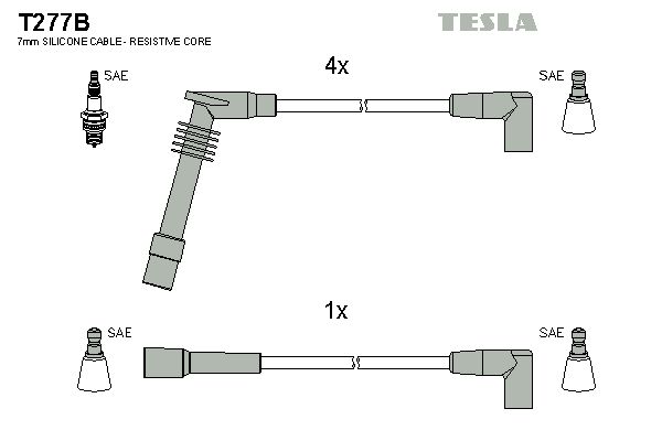 TESLA Sytytysjohtosarja T277B