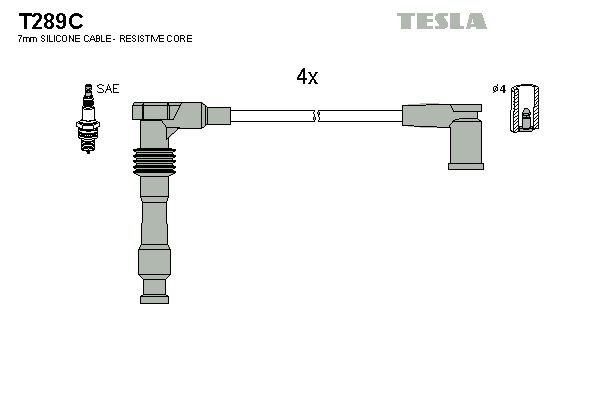 TESLA Sytytysjohtosarja T289C