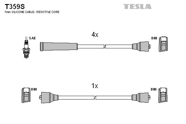 TESLA Sytytysjohtosarja T359S