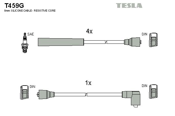 TESLA Sytytysjohtosarja T459G