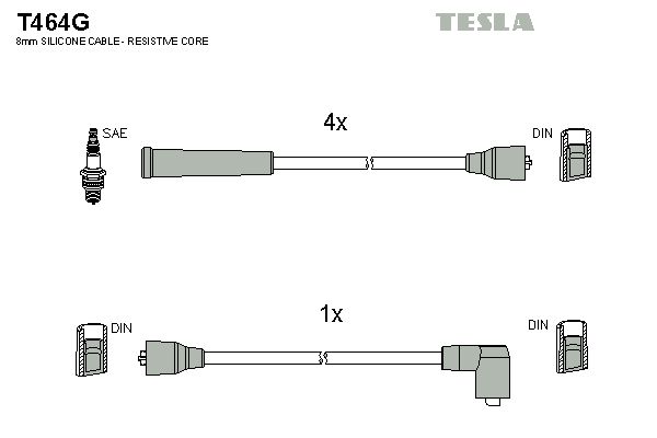 TESLA Sytytysjohtosarja T464G