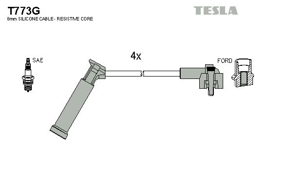 TESLA Sytytysjohtosarja T773G