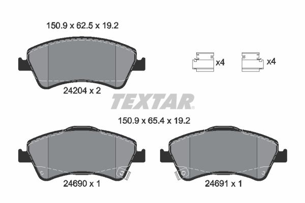 TEXTAR Jarrupala, levyjarru 2420401