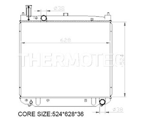 THERMOTEC Jäähdytin,moottorin jäähdytys D72017TT