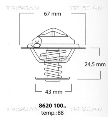 TRISCAN Termostaatti, jäähdytysneste 8620 10088