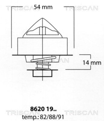 TRISCAN Termostaatti, jäähdytysneste 8620 1982