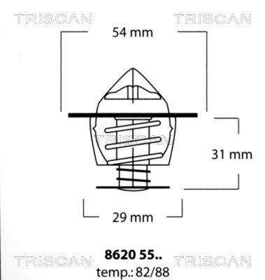 TRISCAN Termostaatti, jäähdytysneste 8620 5582