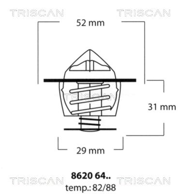 TRISCAN Termostaatti, jäähdytysneste 8620 6482