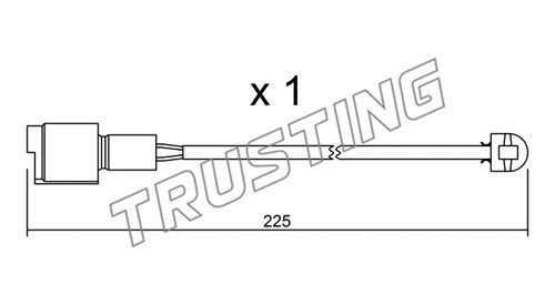 TRUSTING Kulumisenilmaisin, jarrupala SU.075