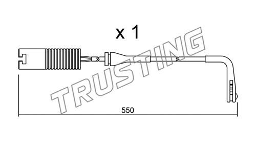 TRUSTING Kulumisenilmaisin, jarrupala SU.092