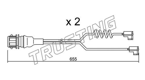 TRUSTING Kulumisenilmaisin, jarrupala SU.186K