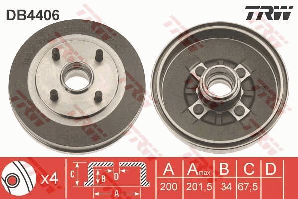 TRW Jarrurumpu DB4406