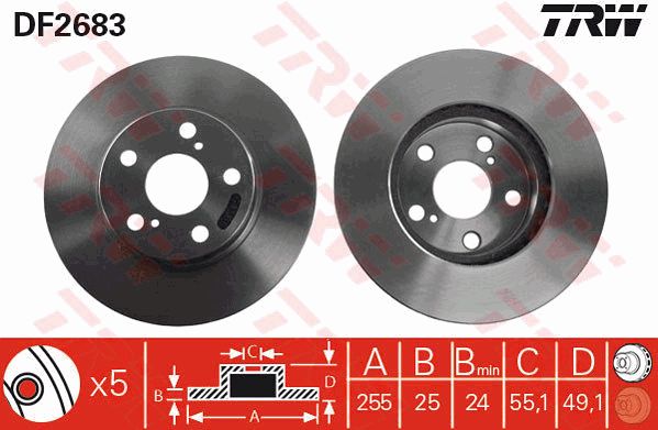 TRW Jarrulevy DF2683