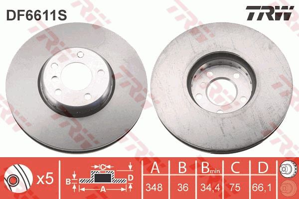 TRW Jarrulevy DF6611S