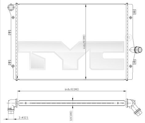 TYC Jäähdytin,moottorin jäähdytys 702-0024