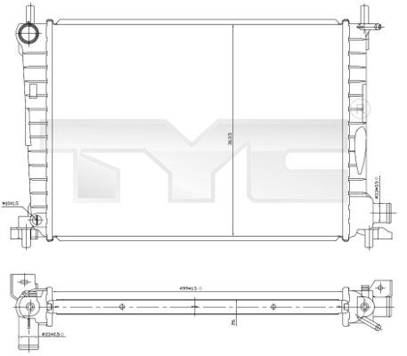 TYC Jäähdytin,moottorin jäähdytys 710-0027