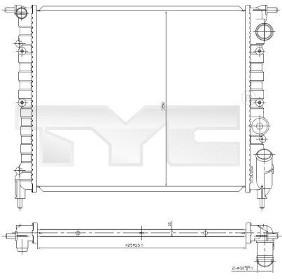 TYC Jäähdytin,moottorin jäähdytys 728-0031