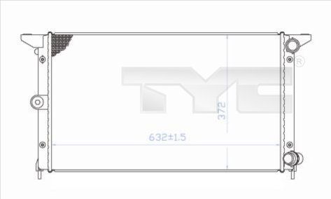 TYC Jäähdytin,moottorin jäähdytys 737-0043