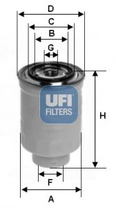 UFI Polttoainesuodatin 24.119.00