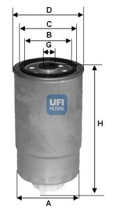 UFI Polttoainesuodatin 24.381.00