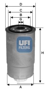 UFI Polttoainesuodatin 24.528.01