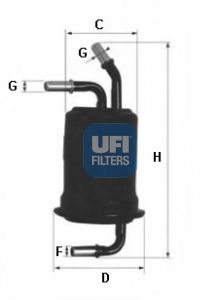 UFI Polttoainesuodatin 31.762.00