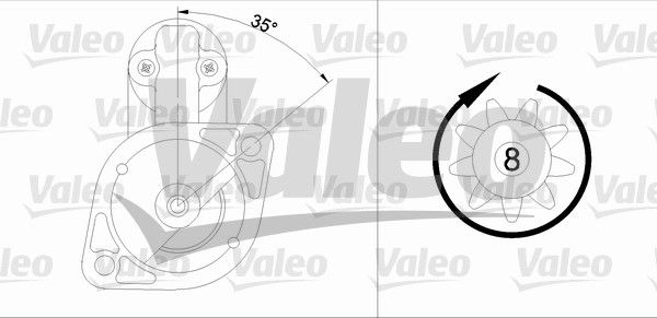 VALEO Käynnistinmoottori 455607