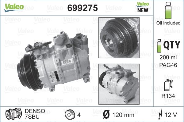 VALEO Kompressori, ilmastointilaite 699275