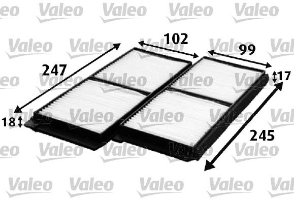 VALEO Suodatin, sisäilma 715642