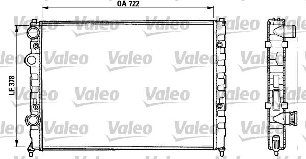 VALEO Jäähdytin,moottorin jäähdytys 731006