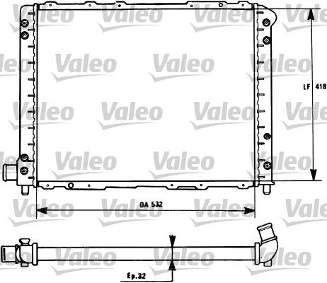 VALEO Jäähdytin,moottorin jäähdytys 731276