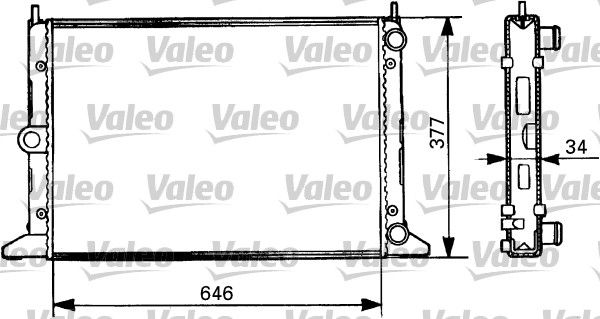 VALEO Jäähdytin,moottorin jäähdytys 731386