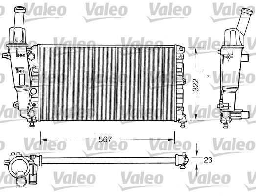 VALEO Jäähdytin,moottorin jäähdytys 731558