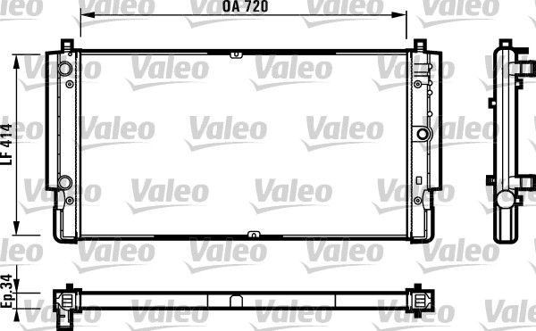 VALEO Jäähdytin,moottorin jäähdytys 731616