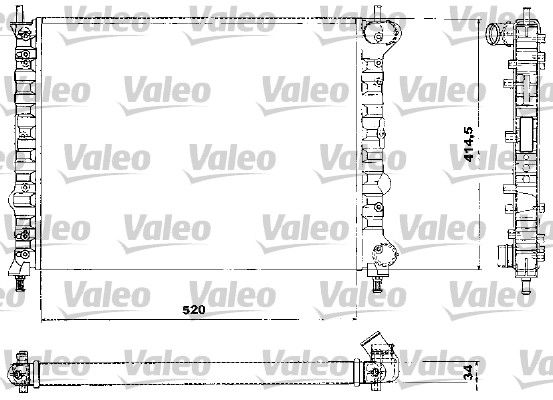 VALEO Jäähdytin,moottorin jäähdytys 732581