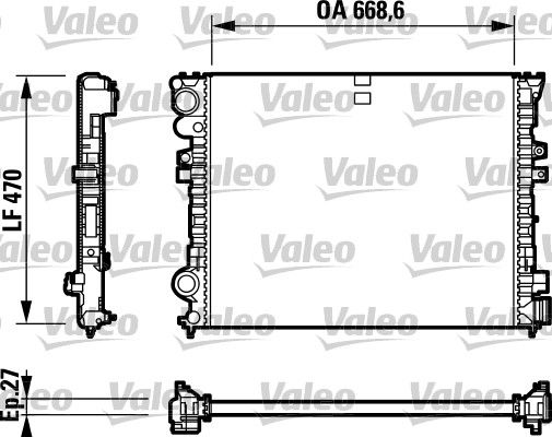 VALEO Jäähdytin,moottorin jäähdytys 732692