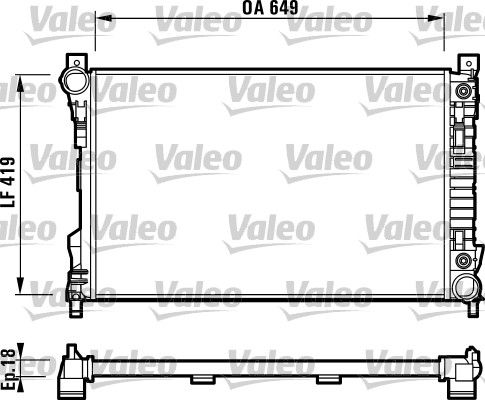 VALEO Jäähdytin,moottorin jäähdytys 732740