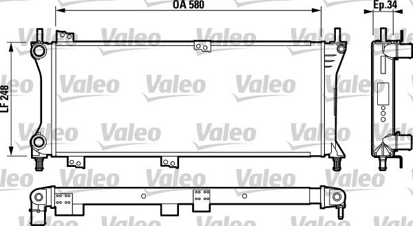 VALEO Jäähdytin,moottorin jäähdytys 732792