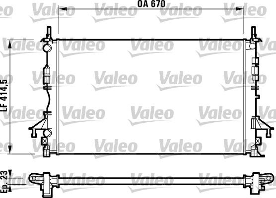 VALEO Jäähdytin,moottorin jäähdytys 732827