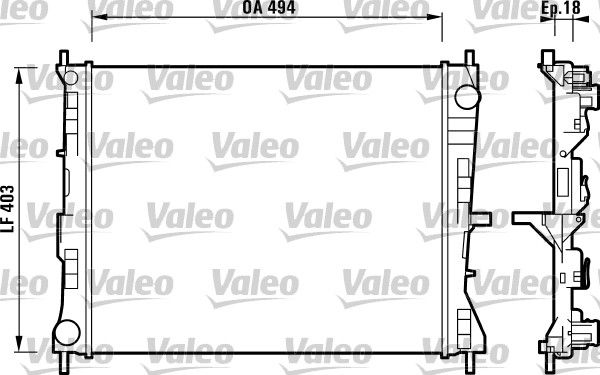 VALEO Jäähdytin,moottorin jäähdytys 732903